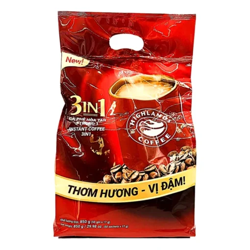Cà Phê Hòa Tan 3 Trong 1 Highlands (50 Gói) 850 g